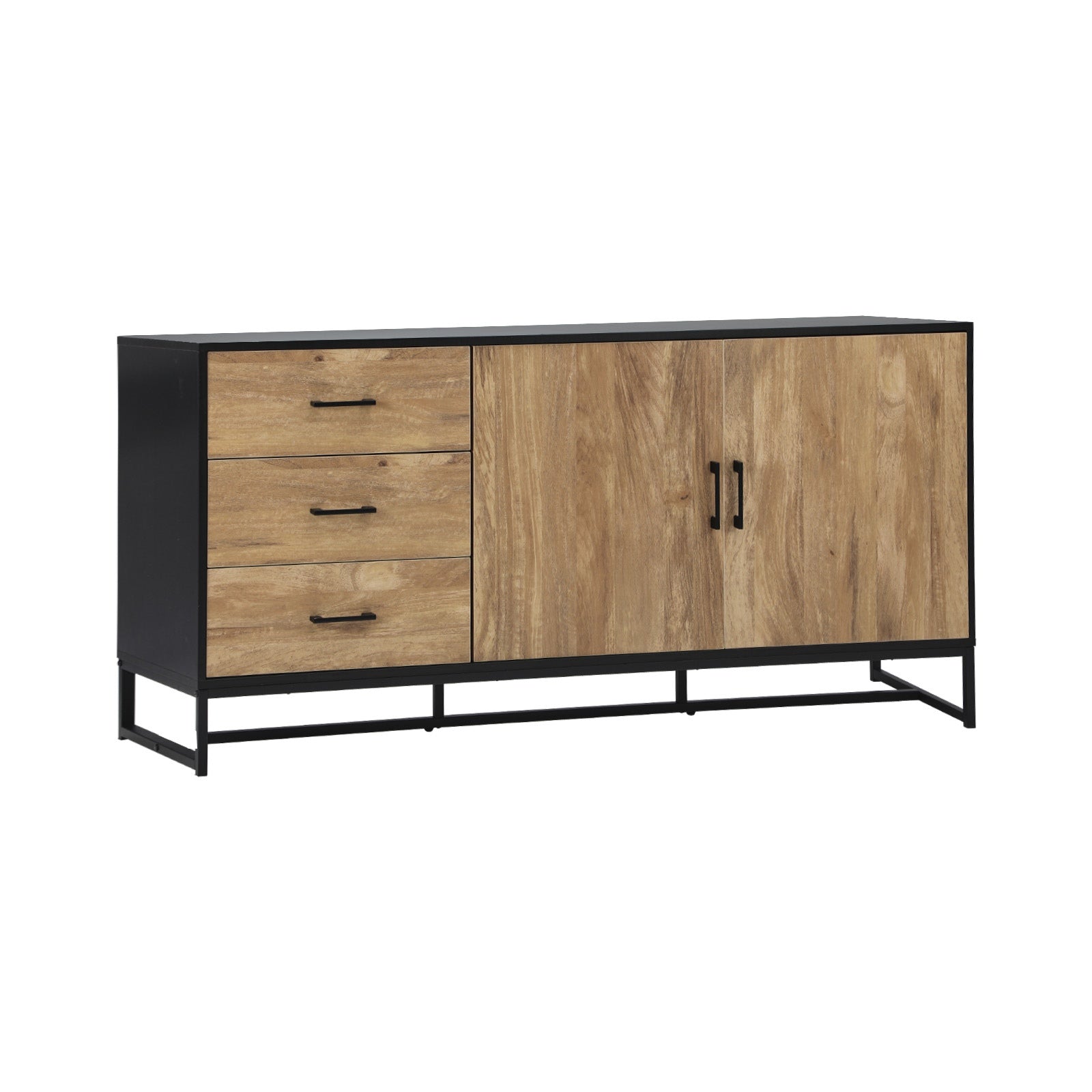 Modern Buffet Sideboard Cabinet with 3 Drawers & 2 Doors