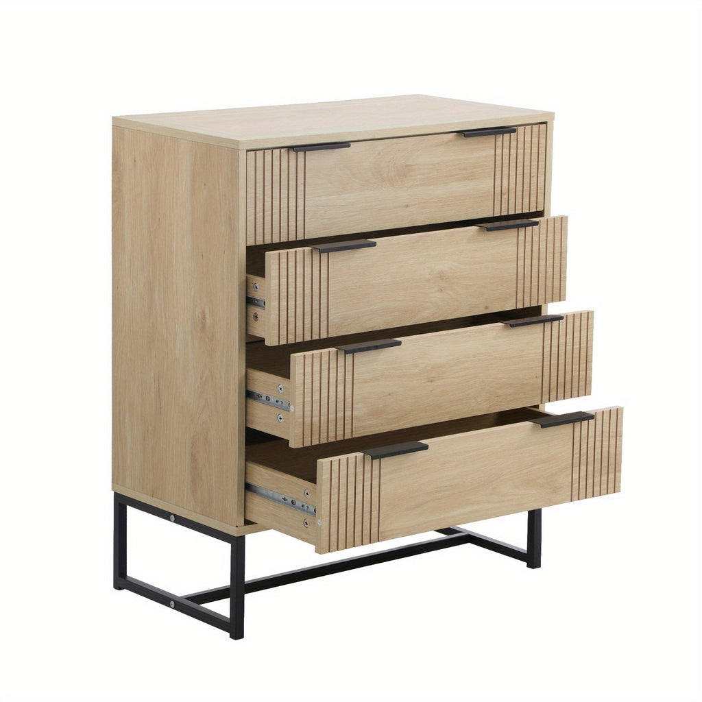 4-Drawer Modern Lowboy Dresser