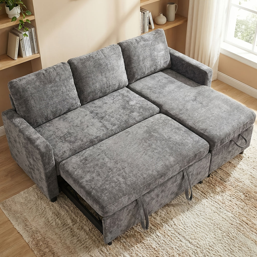 L Shaped Reversible Sleeper Sofa Bed