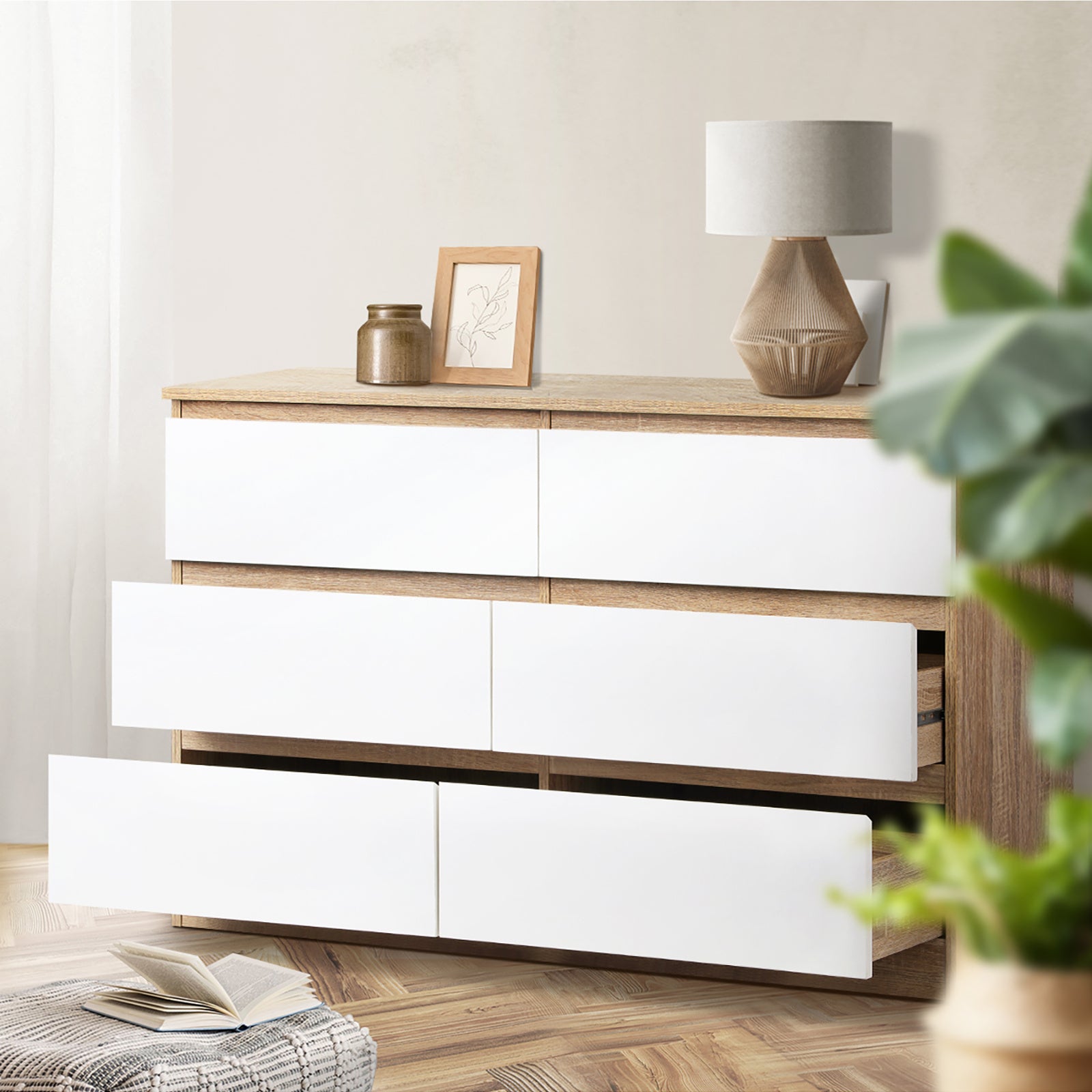 Modern 6-Drawer Dresser