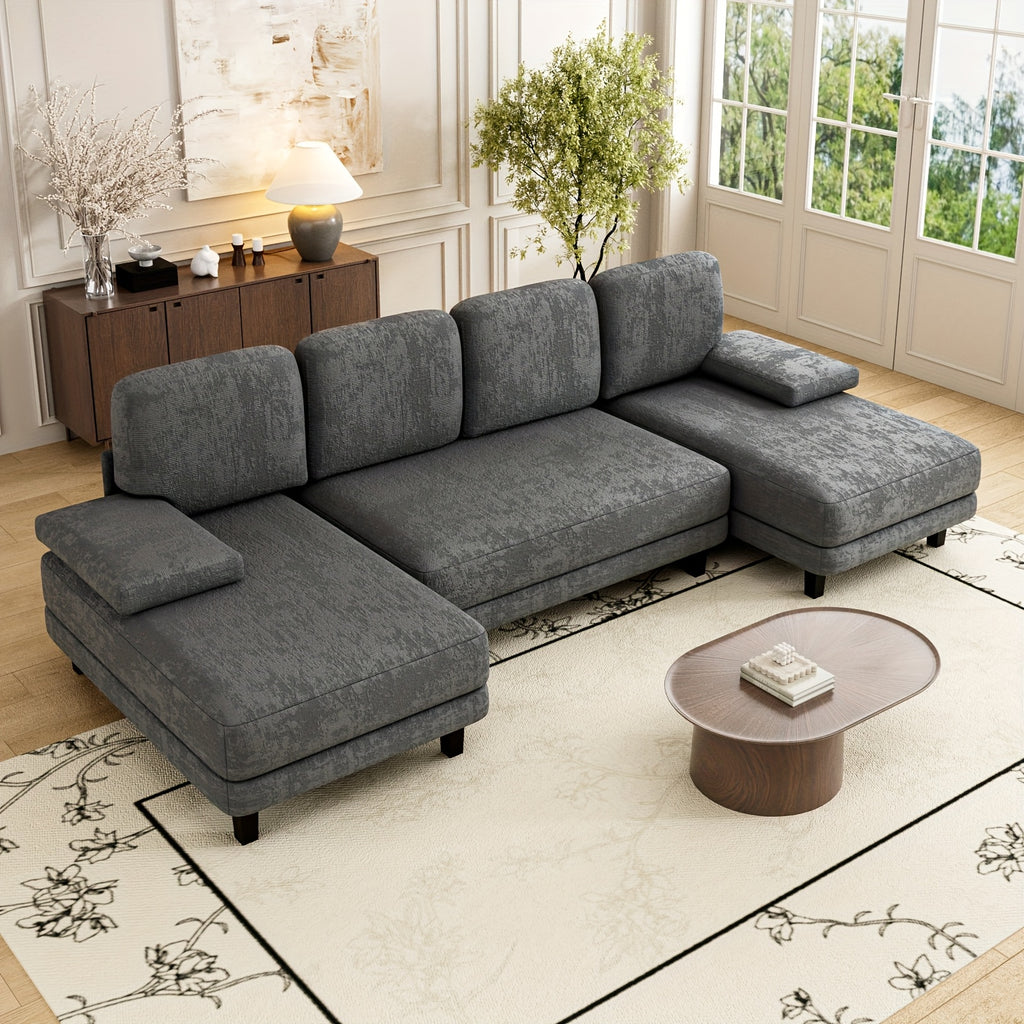Modular 4-Seater Double Chaise Lounge