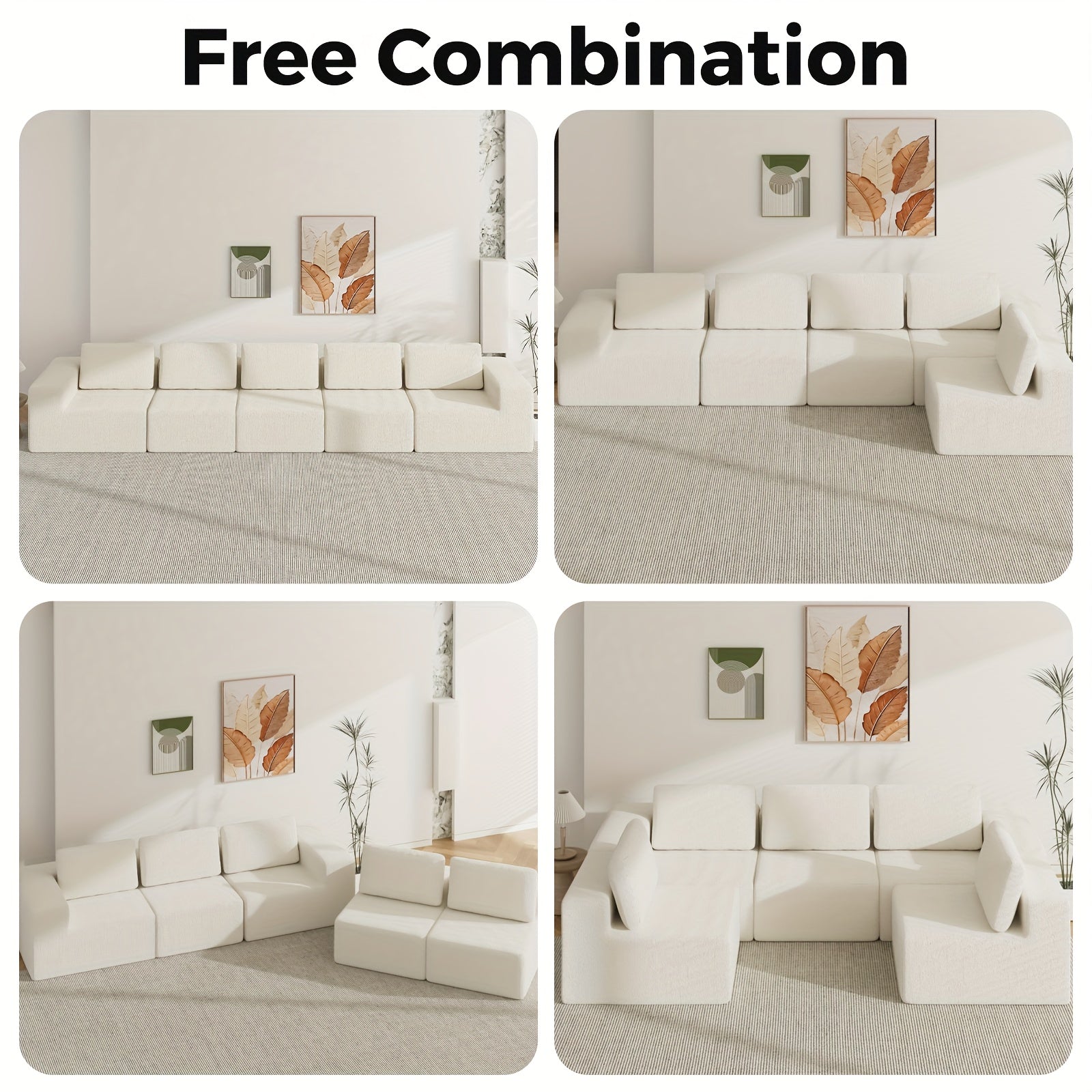 Modular 5-Seater Sofa Lounge