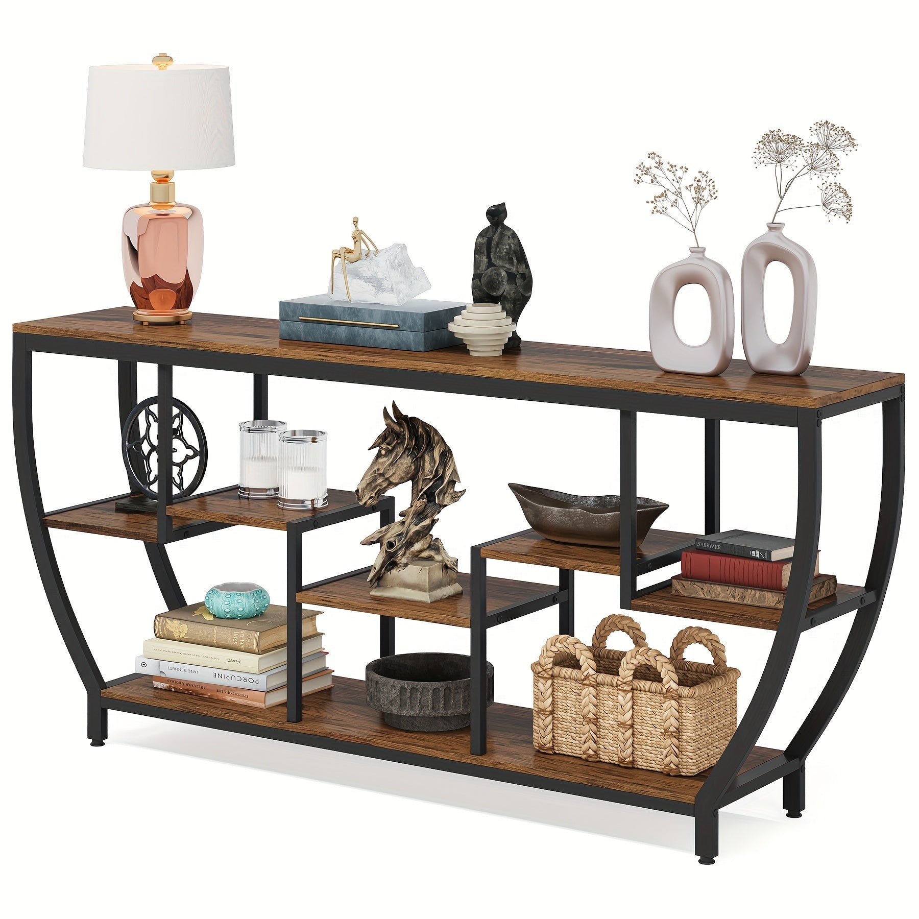 Rustic Industrial Console Table