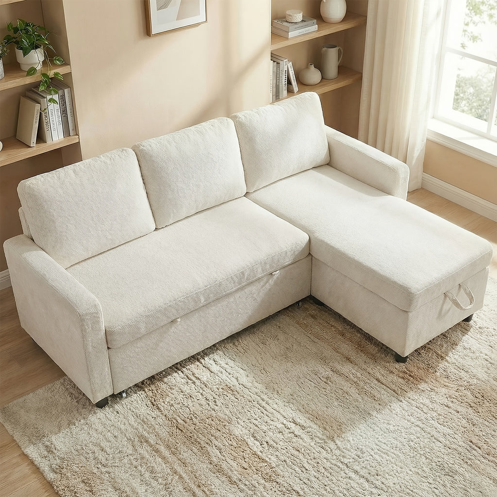 L Shaped Reversible Sleeper Sofa Bed